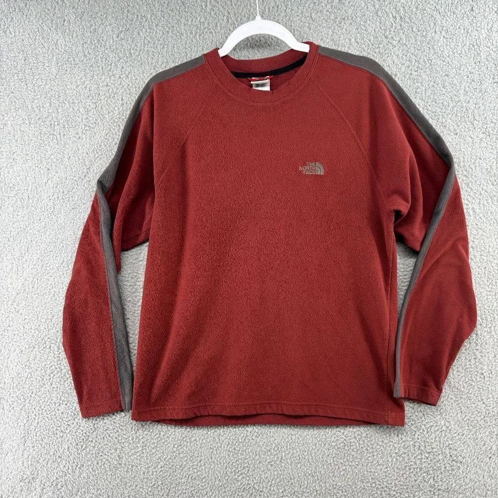 The North Face Fleece Pullover Sweater Burnt Orange Mens Medium